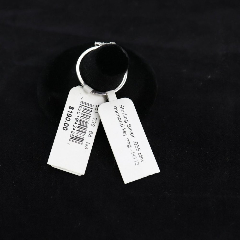 Sterling Silver, Diamon Key, Ring - H/I Size 7 - Picture 3 of 5